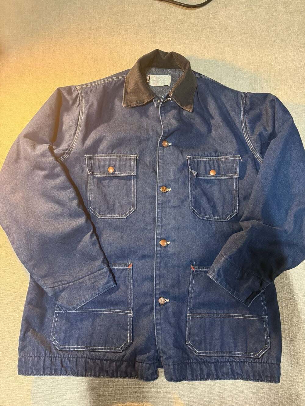 Vintage Big Mac Farm Work Chore Denim Jacket Coat Button Blanket ...